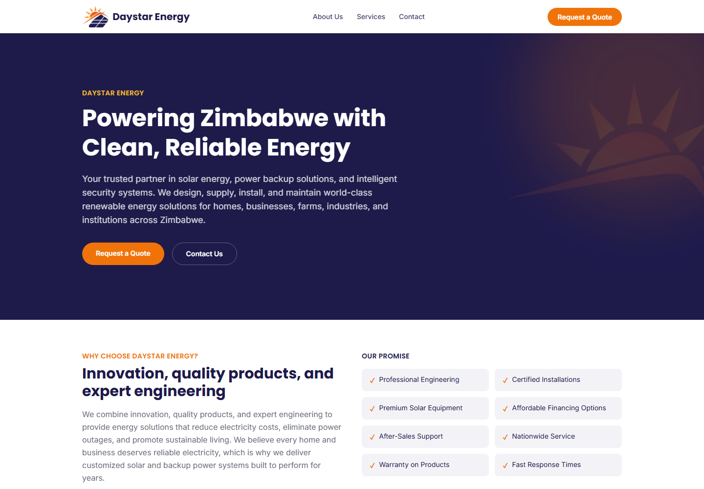 Daystar Energy website